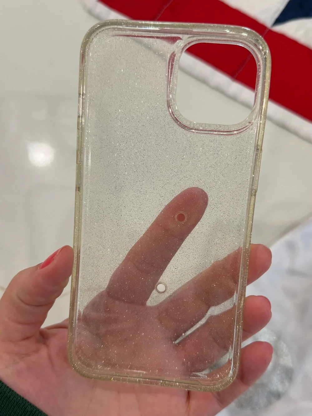 iPhone 13/14 Clear Glitter iPhone Loopy Case